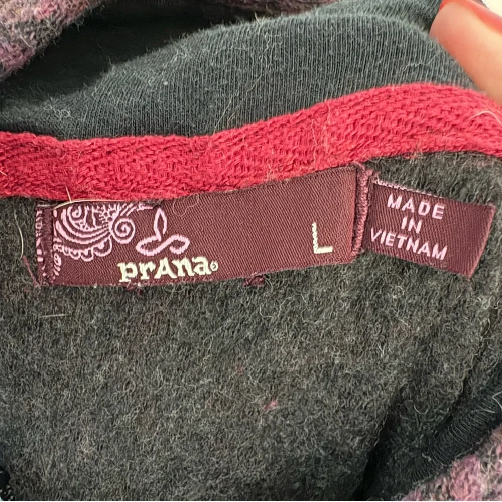 Prana Women's Cowl Neck Sweater - Burgundy and Pink